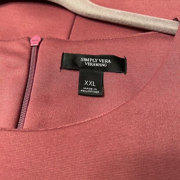 Simply Vera Vera Wang Mauve Peplum Top in XXL, NWT - Picture 7 of 9